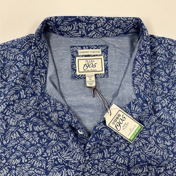 Jose A Banks 1905 Men’s Polo SZ XL Tailored to Fit Comfort Stretch - Picture 4 of 11